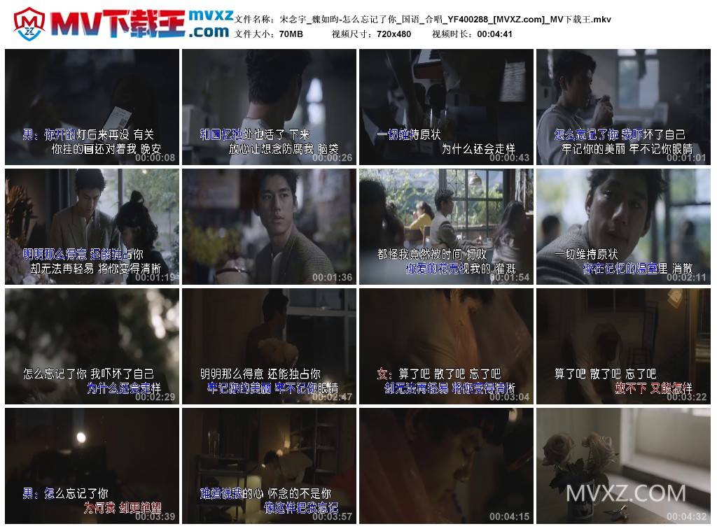 宋念宇_魏如昀-怎么忘记了你_国语_合唱_YF400288